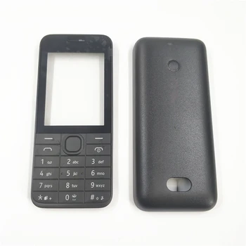 Nokia 208 için Tam Komple Cep telefon kılıfı Kapak Kılıf + İngilizce Tuş Takımı Ve İbranice Tuş Takımı Yedek Parçaları